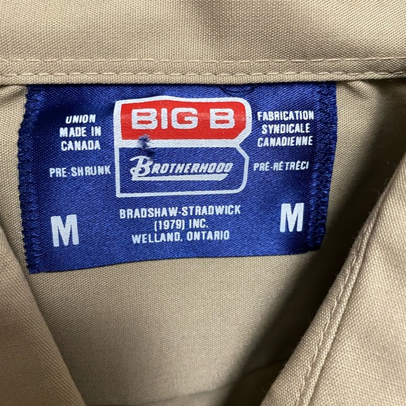 Big B Brotherhood UNION made in Canada 🇨🇦 M work shirt - Picture 2 of 11